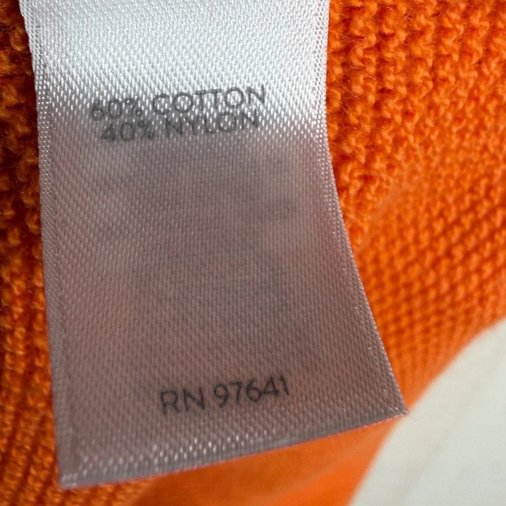 J.‎ Jill Cowl Neck Cotton Blend Textured Knit Sweater size XL Orange